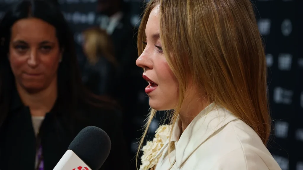 Sydney Sweeney speaking at the 2024 Toronto International Film Festival